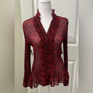 Apt 9 Red and Black Blouse Size M